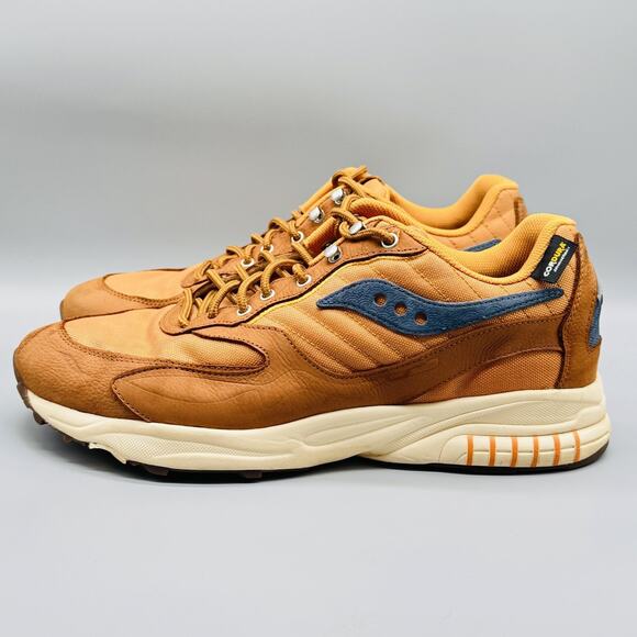 Saucony Shoes Mens 13 Brown Cordura 3D Grid Hurricane Trail Running Sneakers - Picture 5 of 11